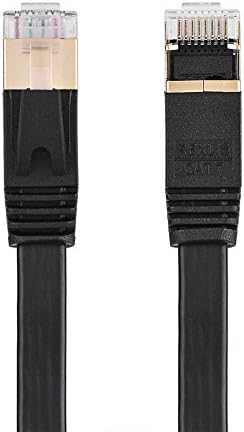 PUSOKEİ Cat 7 Ethernet Kablosu, 1 m/1.8 m/3 m/5 m/8 m/10 m/15 m LAN Kablosu Düz Ethernet Kablosu ile 2 adet RJ45 konnektörler,