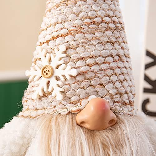 Noel Cüceler El Yapımı İsveç Gnome Süslemeleri Kapalı Peluş Cüce Ev Dekor İskandinav Tomte Nisse Beyaz Kar Tanesi Noel Ağacı