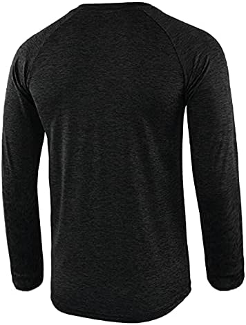 BEUU erkek Klasik Vintage Uzun Kollu Tagless V Boyun Beyzbol Spor Yürüyüş Atletik T Shirt Slim-Fit Jersey Tee Gömlek