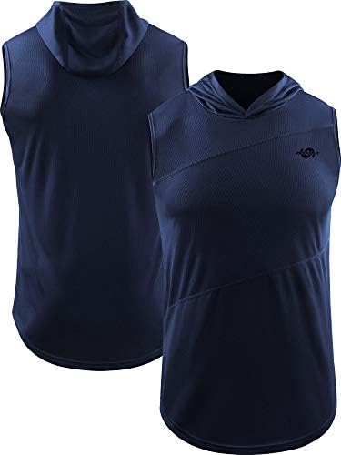 CADMUS erkek egzersiz spor salonu kas Tank Top kapüşonlu gömlek kolsuz 2 paketleri ile