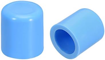 uxcell Yuvarlak Uç Kapakları, 10 adet 1/2-inç ID Esnek Boru Sonrası Plastik Kapak Mavi