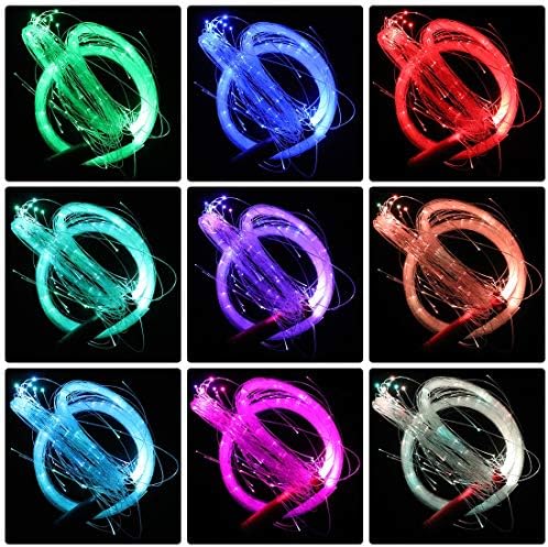 YIHAIXINGWEI Fiber kırbaç optik LED flaş halat ışık kırmızı kolu dans sahne salıncak Dayak dekorasyon araçları 12 renkli ışık