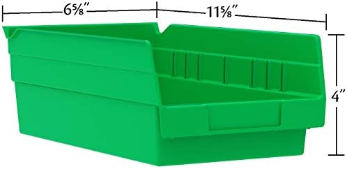 Akro-Mıls 30130 Plastik Yuvalama Rafı Kutusu, (12-İnç x 6-1/2-İnç x 4-İnç), Yeşil, (12-Paket)