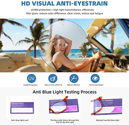 Jawsock 4 Paket mavi ışık Engelleme gözlük Kare Nerd Çerçeve, Anti Parlama UV Göz Yorgunluğu, moda bilgisayar gözlük Erkekler