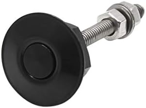 uxcell Siyah Paslanmaz Çelik Push Button Hood Pins Kilit Klip Bonnet Hızlı Mandalı için Araba