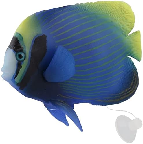 EuısdanAA Silikon Akvaryum Yapay Parlayan Etkisi Imperial Angelfish Tropikal Balık Hayvan Dekor (Acuario de silicona Efecto que