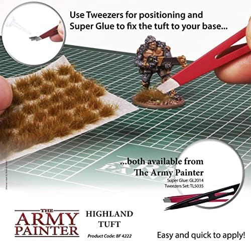 Ordu Ressam Tutamlar - 10 Highland Battlefield Tutamlar x 77 Adet, 3 Boyutları - Arazi Modeli Kiti için Minyatür Üsleri ve Modeli
