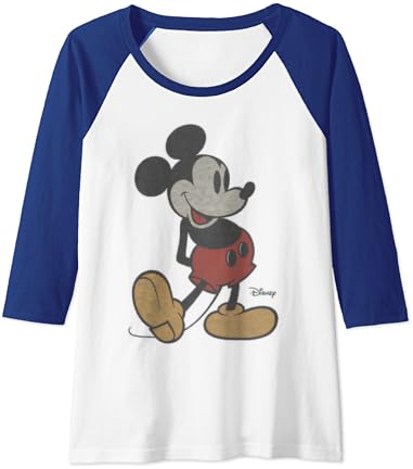 Disney Klasik Mickey Mouse Poz Raglan beyzbol Tişörtü