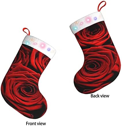 Gubndın Kırmızı Aşk Güller Led Noel Çorap Gece Lambası Süs Örme Dekorasyon hediye keseleri Çocuklar ıçin Parti Aksesuar Kutlamaları