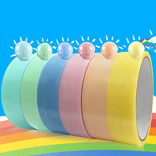 YV Yapışkan Top Bant Şeker Renkli Dekompresyon Yapışkan Top Oyuncak Bant-DIY / Gökkuşağı Topu Oyuncak / Gökkuşağı Rengi / Yetişkin