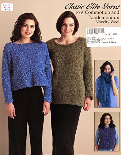 Classic Elite Yarns Knitting Pattern Leaflet 879 - Kargaşa ve Kargaşa Yenilik Yün-Kadınlar için 4 Tasarım