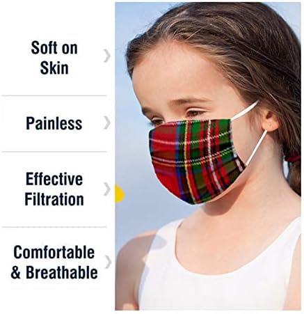 Homebaby Childern Tek Kullanımlık Face_Masks 3 Katmanlar Koruyucu Ağız Kaplama,moda Kelebek Kafes Yüz Bandanalar Elastik Kulak