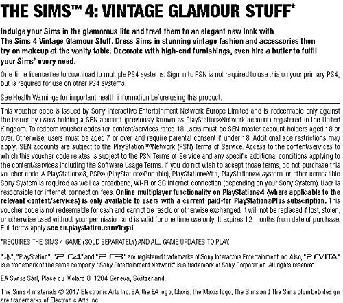 The Sims 4-Vintage Glamour Stuff DLC / PS4 İndirme Kodu - İNGİLTERE Hesabı