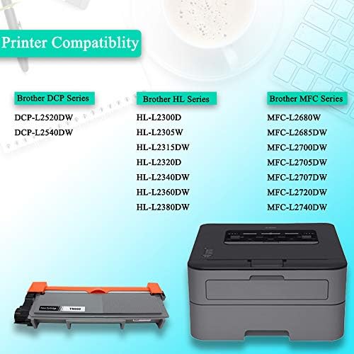 HIINK Comaptible Toner Kartuşu Değiştirme için Brother TN-660 TN660 TN630 Yüksek Verimli Toner Kartuşu kullanımı ile HL-L2300D