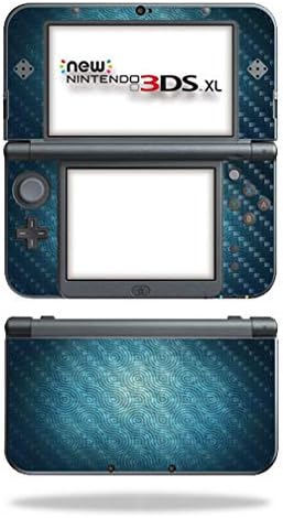 Nintendo Yeni 3DS XL için MightySkins Karbon Fiber Cilt (2015) - Mavi Swirls / Koruyucu, Dayanıklı Dokulu Karbon Fiber Kaplama