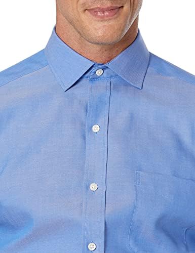 Düğmeli Erkek Özel Fit Yayılmış Yaka Katı Demir Olmayan Elbise Gömlek