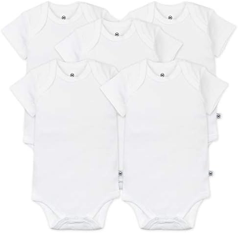 HonestBaby unisex-bebek Organik Pamuk Kısa Kollu Bodysuits Multipack