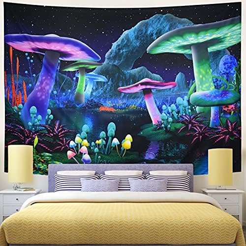 Rajahubri Psychedelic Mantar Goblen Fantezi Bitki duvar halısı Galaxy Uzay Goblen Yıldızlı Gece Gökyüzü Goblen Duvar Asılı Odası