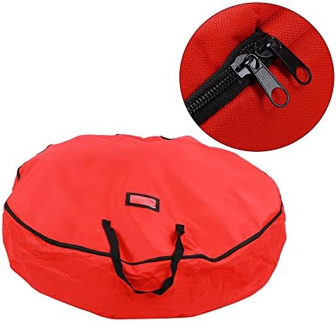 CHICIRIS Benzersiz Tatil saklama çantası-Kırmızı saklama çantası Dekorasyon Çan Çelenk Çelenk Konteyner Su Geçirmez Toz Geçirmez