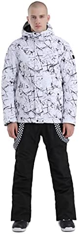 Erkek kış kar ceket kayak takım elbise Snowboard ceket pantolon rüzgar geçirmez su geçirmez kış sporları için