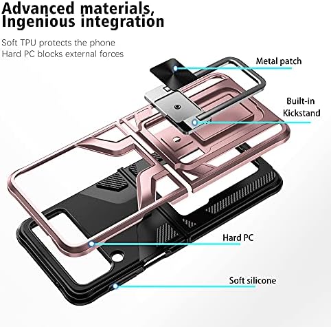 Asuwish ıle Uyumlu Samsung Galaxy Z Flip 3/Z Flip3 5G 2021 Kılıf Standı Tutucu Kickstand Sağlam TPU Ince Ağır Cep Aksesuarları