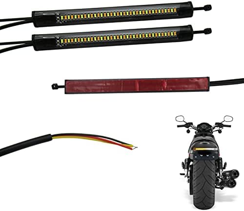 RİUSE 2X motosiklet LED çatal dönüş sinyali şerit ışık akan Amber LED ıçin Kawasaki