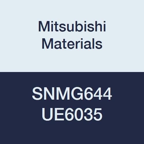 Mitsubishi Materials SNMG644 UE6035 Karbür SN Tipi Negatif Tornalama Ucu Delikli, Dengesiz Kesim, Kaplamalı, Kare, 0,75 IC, 0,25