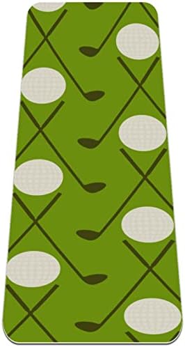 MaMacool Yoga Mat Vintage Golf Desen Yeşil Arka Plan ile Çevre Dostu Kaymaz Spor egzersiz matı Pilates ve Zemin Egzersizleri