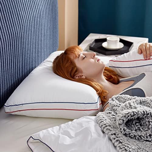Bedsure Otel Yatak Yastıklar için Uyku-Yastıklar Kraliçe Boyutu 2 Set için Yan ve Arka Uyuyanlar, Oeko-Tex Sertifikalı, Destekleyici