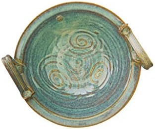 Kale Kemer Çömlekçilik Celtic Kase El-Sırlı Antik Celtic Sembolü İle 10 İnç Çapı, 4 İnç Yüksekliği 1000 ML