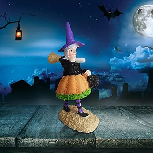 Cadılar bayramı Cadı Bebek, Reçine Süsler Büyüleyici Masa Cadı Cadılar Bayramı Süslemeleri, Güzel Cadı Heykelcik Mini Oyuncak