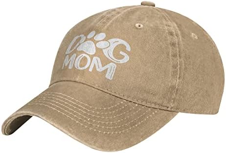 Köpek anne şapka kadın erkek Vintage ayarlanabilir beyzbol şapkası Denim baba şapka için