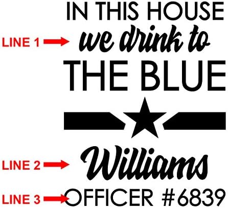 Bu Evde İnce Mavi Çizgi Özel Kare Viski Bardağı (Kişiselleştirilmiş Ürün)
