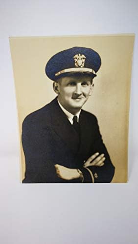 Vintage Orijinal ABD Donanma subayı stüdyo portresi