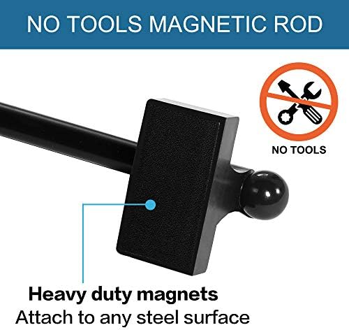 H. VERSAİLTEX 4 Paketi Manyetik Perde Çubuklar için Metal Kapılar Çok Kullanımlı Ayarlanabilir Çubuklar Aracı Ücretsiz için Demir