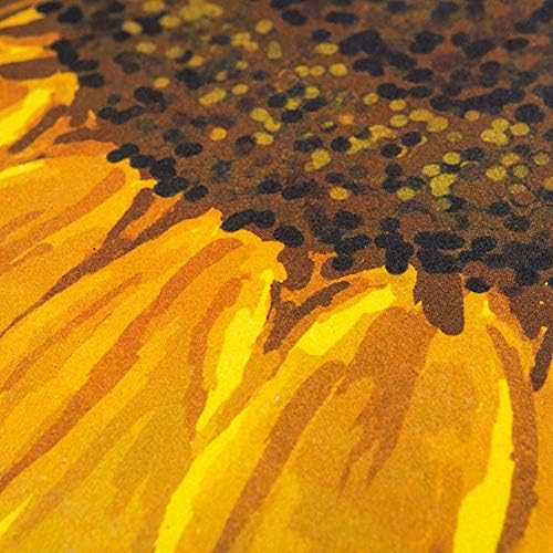 Ukeler Kapalı Paspas Sarı Ayçiçeği Ön Kapı Mat 23 x 35 Kaymaz Kauçuk Destek Çiçek Kilim Karşılama Dekoratif Kapı Mat için İç
