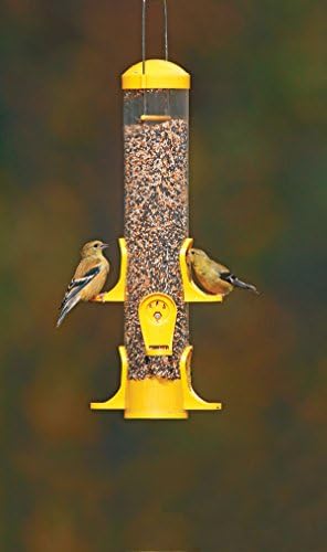 Stokes Select Thistle Tube Bird Feeder with Six Feeding Ports, Sarı, 1,6 lb Kapasite-38224, küçük