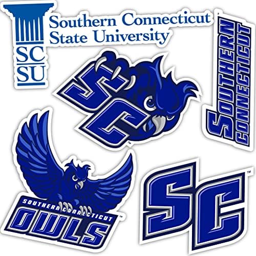 Southern Connecticut Eyalet Üniversitesi SCSU Baykuşlar Sticker Vinil Çıkartması Dizüstü Su Şişesi Araba Karalama Defteri (Tip