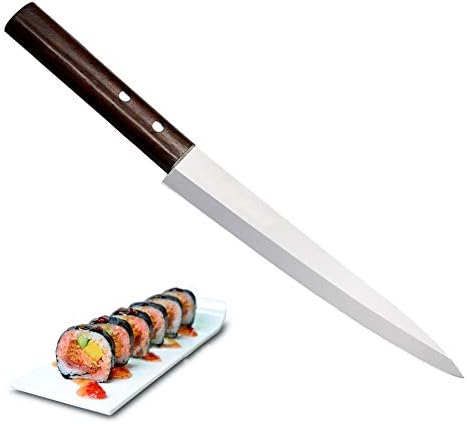 Suşi Bıçak 10 İnç Sashimi Bıçak İsveç L35 Toz Çelik Mutfak Bıçağı Uzun Ahşap Saplı Profesyoneller için Gerekli Win Hanedanı tarafından