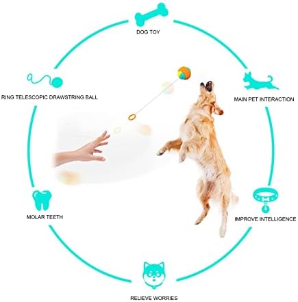 AMZQJMY Köpek Topu Interaktif Köpek Oyuncaklar El Atma Topları Dayanıklı Çiğnemek Oyuncak Eğitim Topu Küçük Orta Büyük Köpek
