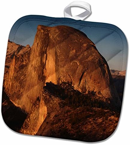3D Gül Yarım Kubbe-Gün Batımı-Buzul Noktası-Yosemite Np-Kaliforniya-ABD Pot Tutucu, 8 x 8