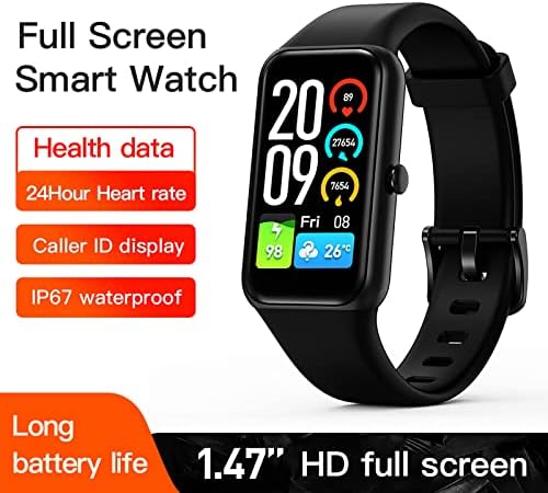 hhscute akıllı saat, 1.47 Tam Ekran Erkek akıllı saat Android Telefonlar için akıllı saat Hafif Tasarım 10 Spor Modları Hediyeler