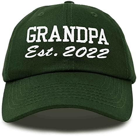 DALİX Yeni Büyükbaba Şapka Est 2022 Eğlenceli Hediye İşlemeli Baba Şapka Pamuk Kap