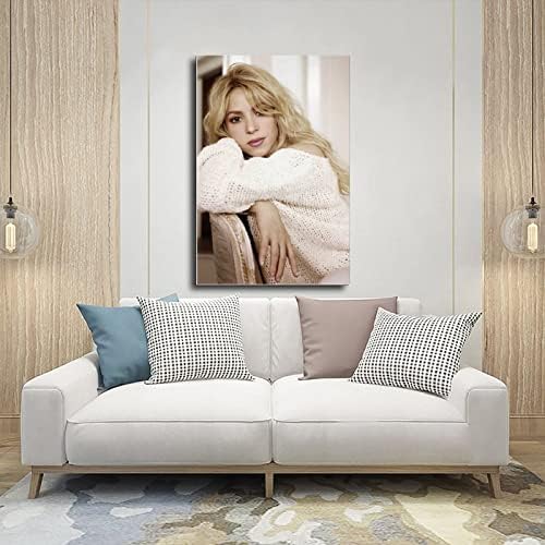 Shakira Poster Latin Pop Müzik Kaya Kadın Şarkıcı Poster 10 Tuval Poster duvar sanat dekoru Baskı Resim Resimleri ıçin Oturma