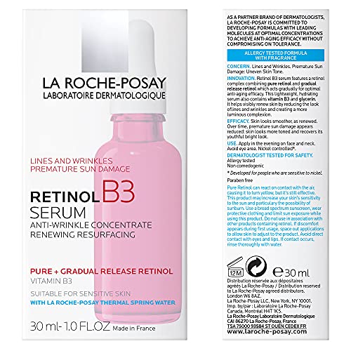 La Roche - Posay B3 Vitaminli Saf Retinol Yüz Serumu. Çizgiler, Kırışıklıklar ve Erken Güneş Hasarı için Yaşlanma Karşıtı Yüz