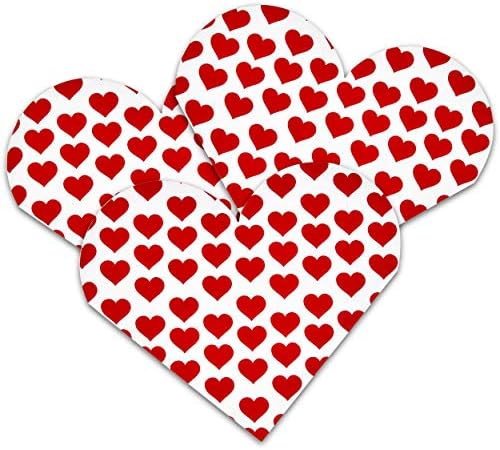 100 Sevgililer Günü Kalp Peçeteler Tek Kullanımlık Beyaz ve Kırmızı Kalp Şeklinde Kağıt Akşam Yemeği Öğle Yemeği Peçete Tatil