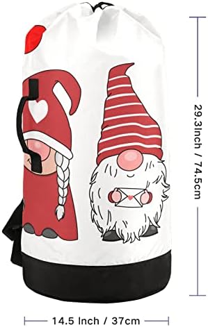 Aşk Gnomes Kalpler Aşk çamaşır Torbası Sırt Çantası Kirli Giysiler Çanta Organizatör Ekstra Büyük Ağır Kolej Yurt Odası Essentials