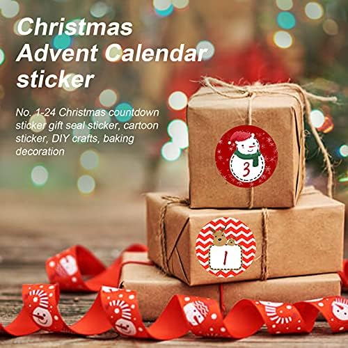Merry Christmas Etiketler Etiketler 24 Çıkartmalar Yuvarlak Noel Etiketler Yapıştırıcı Noel Dekoratif Zarf Mühürler Çıkartmalar