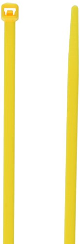 50 Kiloluk Çekme Dayanımlı Morris 20613 Naylon Kablo Bağı, 8 İnç Uzunluk, Sarı, 100'lü Paket