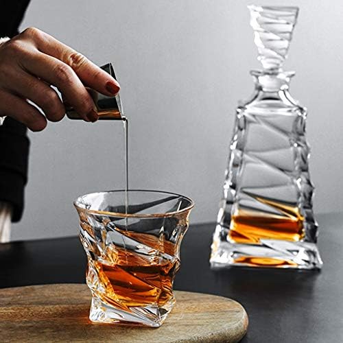 Kristal Likör Sürahi Seti Viski Taşları Erkekler ve Kadınlar İçin Hediye Seti Scotch, Bourbon, Votka Veya Likör İçin Gözlüklü
